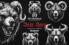 10 Bundle Dark Art Bear Horn Animal Beast Grizzly Predator Product Image 1