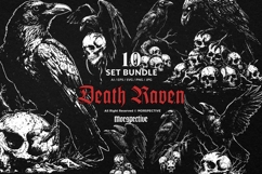 10 Bundle Dark Art Death Raven Crows Skull Bird Cannibal Product Image 1
