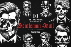 10 Bundle Dark Art Gentleman Skull Dead Man Tattoo Product Image 1