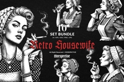 10 Bundle Dark Art Retro Housewife Vintage Women Sassy Mom Product Image 1