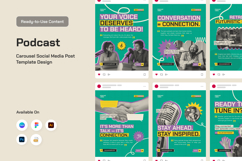 Modern Podcast Carousel Template Product Image 1