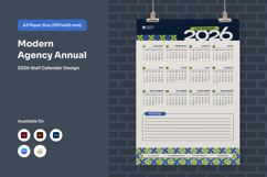 Corporate Wall Planner 2026 Modern Layout Product Image 1