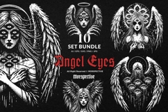 10 Bundle Dark Art Angel Eyes Women Wings Archangel Seraph Product Image 1