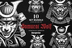 10 Bundle Dark Art Samurai Wolf Werewolf Warrior Japanese Product Image 1