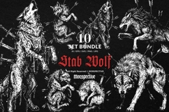 10 Bundle Dark Art Stab Wolf Hunting Howl Predator Beast Product Image 1