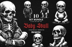 10 Bundle Dark Art Baby Skull Kids Devil Child Death Head Product Image 1