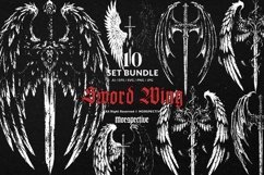 10 Bundle Dark Art Sword Wing Katana Blade Knight Soldier Product Image 1