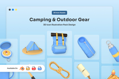 Modern Outdoor Explorer 3D Icons Product Image 1