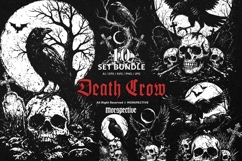 10 Bundle Dark Art Death Crows Skull Bird Flying Darkness Product Image 1