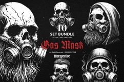10 Bundle Dark Art Gas Mask Skull Head Gothic Doom Product Image 1
