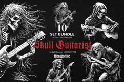 10 Bundle Dark Art Skull Guitarist Band Concert Skeleton Product Image 1