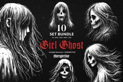 10 Bundle Dark Art Girl Ghost Kids Horror Women Scary Face Product Image 1