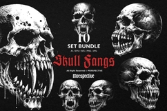 10 Bundle Dark Art Skull Fangs Demon Devil Hell Skeleton Product Image 1