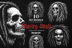 10 Bundle Dark Art Marley Skull Rasta Bob Dreadlocks Hair Product Image 1