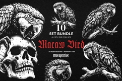 10 Bundle Dark Art Macaw Bird Parrots Animal Beast Horror Product Image 1