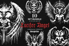 10 Bundle Dark Art Lucifer Fallen Angel Demon Wings Gothic Product Image 1