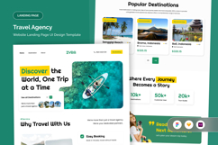 Tour &amp; Booking Landing Page UI Kit Product Image 1