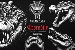 10 Bundle Dark Art Crocodile Alligator Reptile Beast Product Image 1
