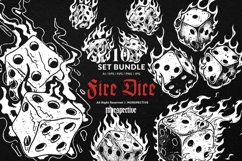 10 Bundle Dark Art Fire Dice Gamble Casino Fortune Roll Cube Product Image 1