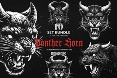 10 Bundle Dark Art Panther Horn Beast Tiger Big Cat Tiger Product Image 1