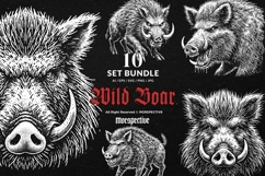 10 Bundle Dark Art Wild Boar Beast Animal Pig Wildlife Product Image 1