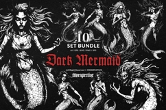 10 Bundle Dark Art Mermaid Girl Women Siren Sea Myth Magical Product Image 1
