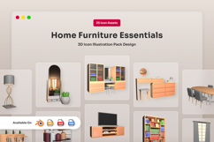 Home Furniture 3D Icon Pack Product Image 1