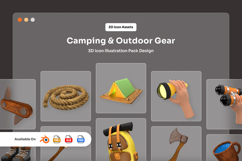 Eco Outdoor Essentials 3D Icon Library Product Image 1
