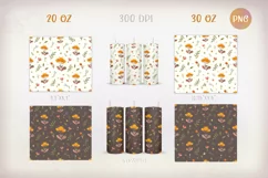 Vintage watercolor fantasy flowers - seamless tumbler design Product Image 3
