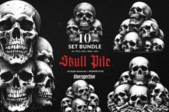 10 Bundle Dark Art Skull Head Pile scattered Stacking Horror Product Image 1