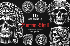 10 Bundle Dark Art Roman Skull Statue Greek Spartan Warrior Product Image 1
