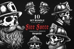 10 Bundle Dark Art Skull Fire Force Inferno Zombie Fighter Product Image 1
