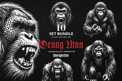 10 Bundle Dark Art Orang Utan Animal jungle Monkey Kong Product Image 1