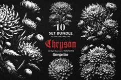 10 Bundle Dark Art Chrysan Flower Bloom Garden Bouquet Product Image 1