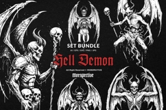 10 Bundle Dark Art Hell Demon Skull Death Grim Reaper Tattoo Product Image 1