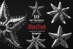 10 Bundle Dark Art Starfish Ocean Animal Sea Creature Skull Product Image 1