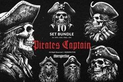 10 Bundle Dark Art Pirates Captain Skull Death Horror Tattoo Product Image 1