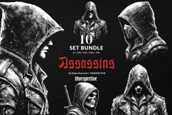 10 Bundle Dark Art Assassins Killer Murder Horror Ninja Product Image 1