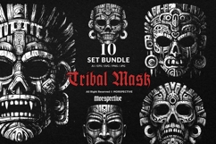 10 Bundle Dark Art Tribal Mask Statue Head Horror Occult Product Image 1