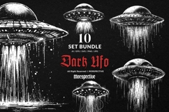 10 Bundle Dark Art UFO Plane Alien Spaceship Area 51 Hand Product Image 1