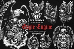 10 Bundle Dark Art Eagle Engine Bird Motorcycle V Twin Biker Product Image 1