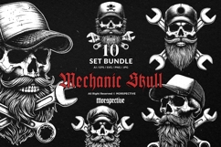 10 Bundle Dark Art Mechanic Skull Garage Trucker Hat Product Image 1