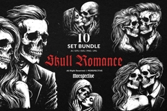 10 Bundle Dark Art Skull Romance Couple Man and Women Lover Product Image 1