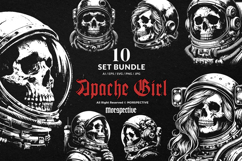 10 Bundle Dark Art Astronaut helmet Skull cosmonaut Space Product Image 1