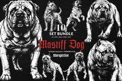 10 Bundle Dark Art Mastiff Dog Beast Pet Doggo Pitbull Breed Product Image 1