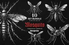 10 Bundle Dark Art Mosquito Insect Bug Pest Fly Bite Skull Product Image 1