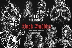 10 Bundle Dark Art Buddha Burning Fire Demon Dharma Product Image 1