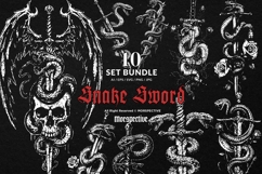 10 Bundle Dark Art Snake Sword Reptile Venom Fangs Serpent Product Image 1