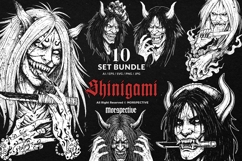 10 Bundle Dark Art Shinigami Japanese Oni God Grim Reaper Product Image 1
