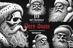 10 Bundle Dark Art Santa Claus Scary Horror Christmas Product Image 1